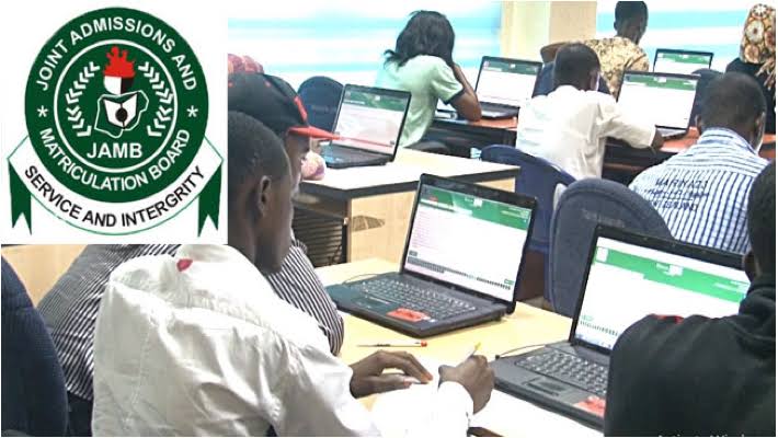 Students sitting for JAMB 2025 UTME examination in Nigeria